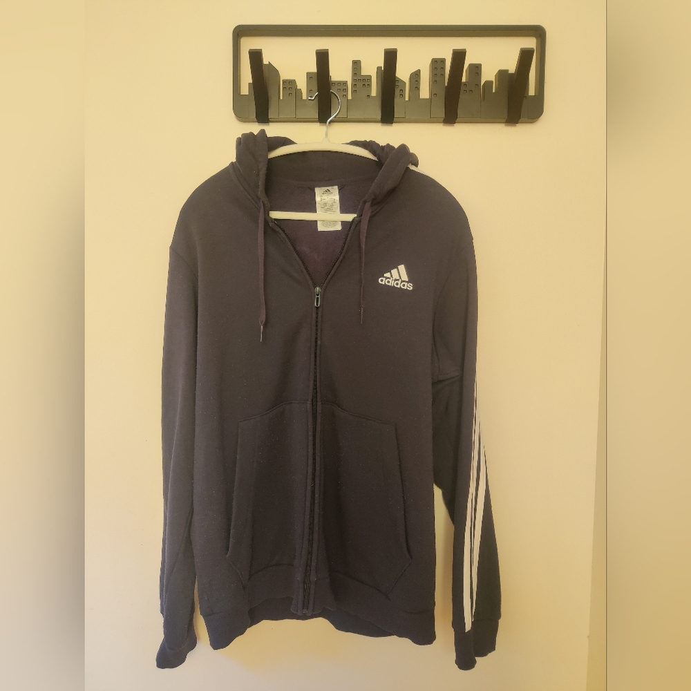 Adidas Black Zip-Up Hoodie